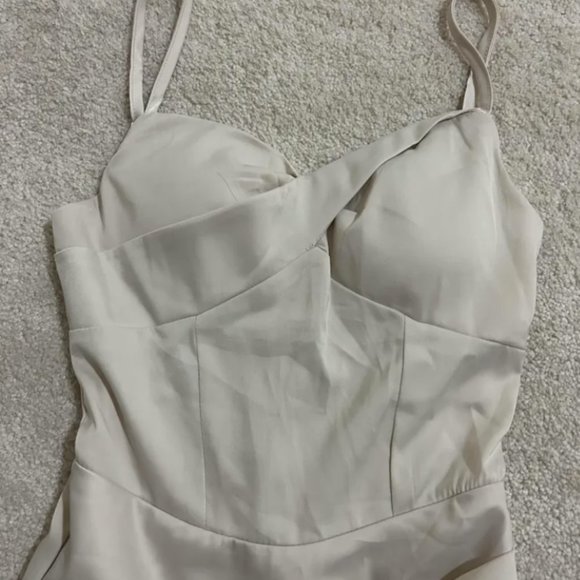 Champagne white prom/formal dress - Picture 2 of 8